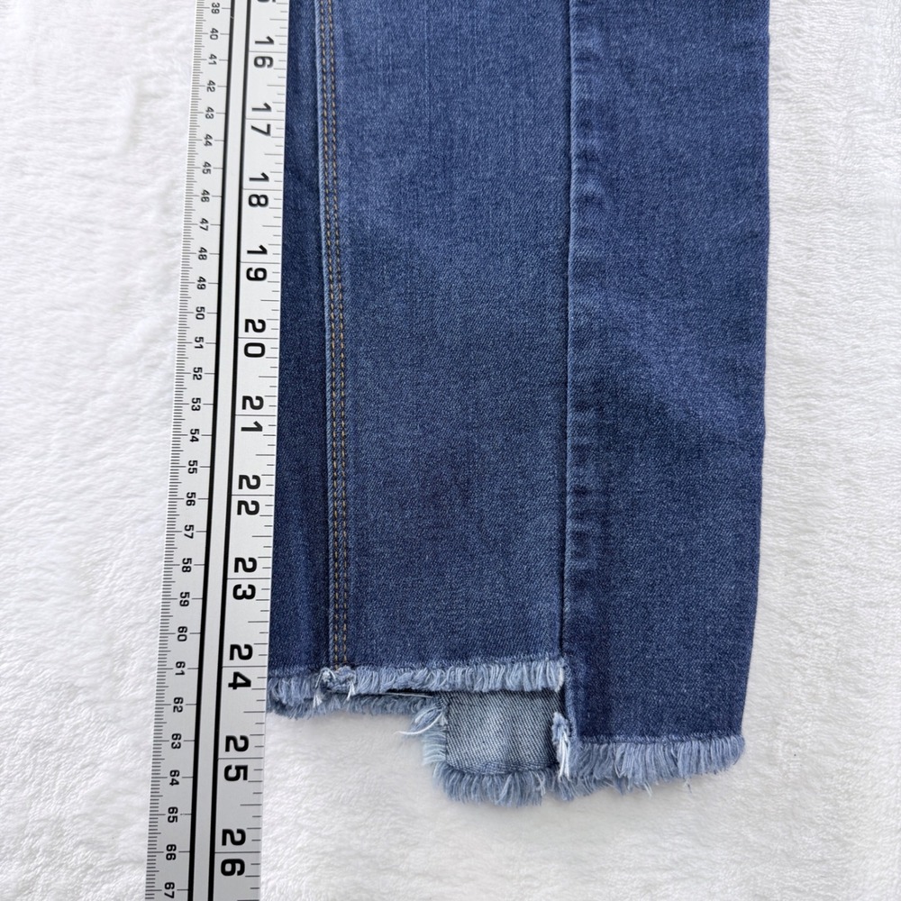 NYDJ Skinny Ankle Jeans Womens L 14 16 Blue Stretch Raw Hem Denim - Picture 8 of 9
